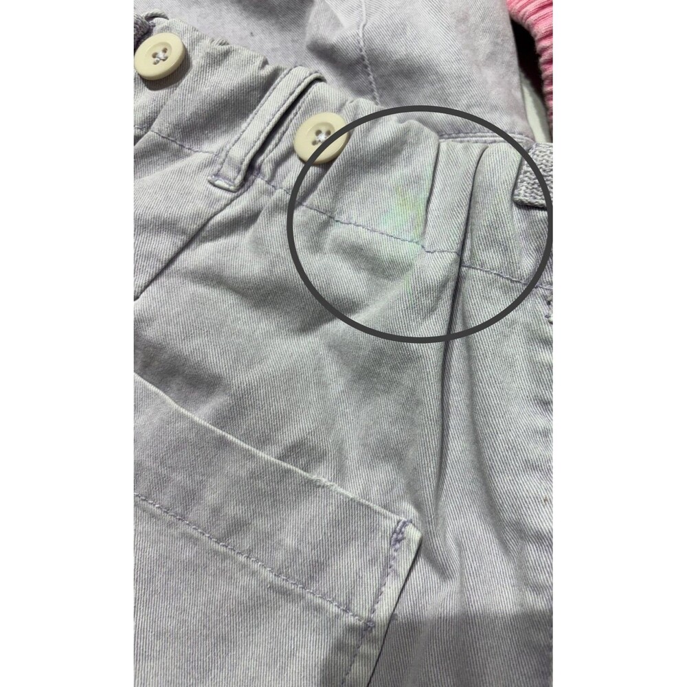 Free People Hard Rain Gaucho Pants Cropped Lavender Wide-Leg Cotton S-4 286785 - Picture 9 of 9